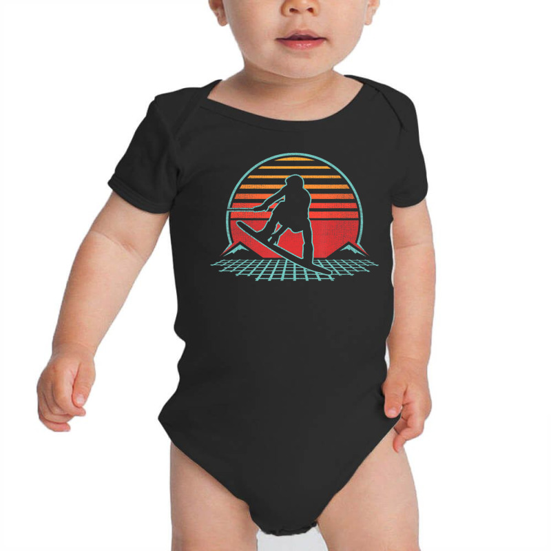 Wakeboard Retro Vintage 80s Style Wakeboarding Baby Bodysuit | Artistshot