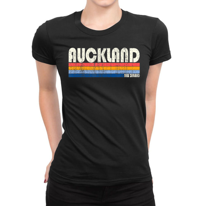 Limited Edition Vintage 70s Auckland, New Zealand Ladies Fitted T-Shirt by michaelyounger19 | Artistshot