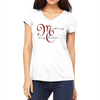 Mariah Carey Merry Christmas Vintage Retro Women's V-neck T-shirt | Artistshot