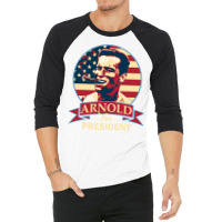 Arnold For President   Nostalgia 3/4 Sleeve Shirt | Artistshot