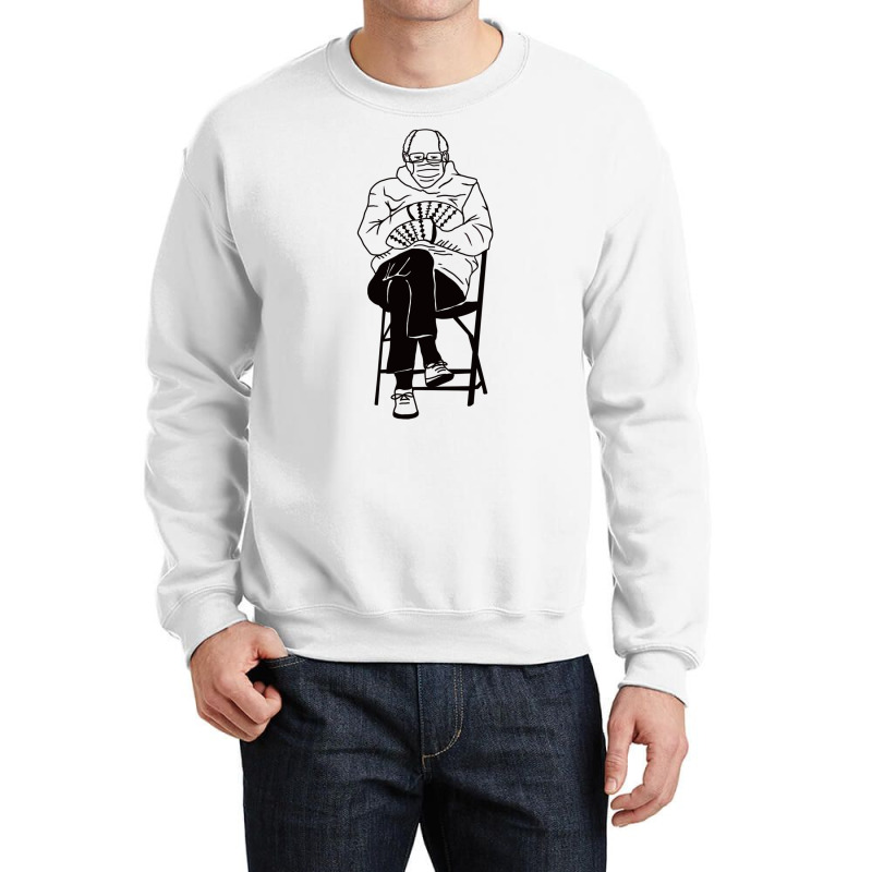 Bernie In A Chair Inauguration Art   Nature Crewneck Sweatshirt by vulumagelsyh | Artistshot