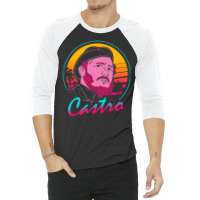 Limited Edition Fidel Castro 80s Retro Vintage 3/4 Sleeve Shirt | Artistshot