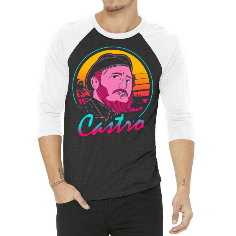 Limited Edition Fidel Castro 80s Retro Vintage 3/4 Sleeve Shirt by haodinhvan1 | Artistshot