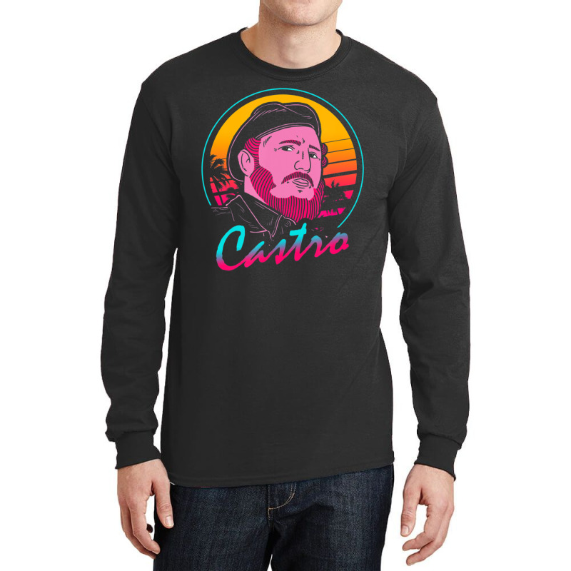 Limited Edition Fidel Castro 80s Retro Vintage Long Sleeve Shirts by haodinhvan1 | Artistshot