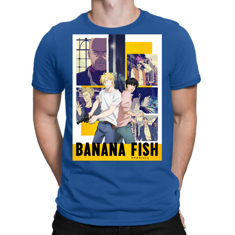 Banana Fish Poster Blue T-Shirt by woelkelytjeb | Artistshot