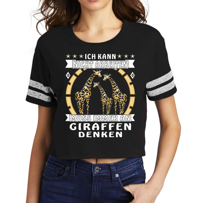 Limited Edition I Can't Always Have To Work On Giraffes Scorecard Crop Tee by Ledford Leslie | Artistshot