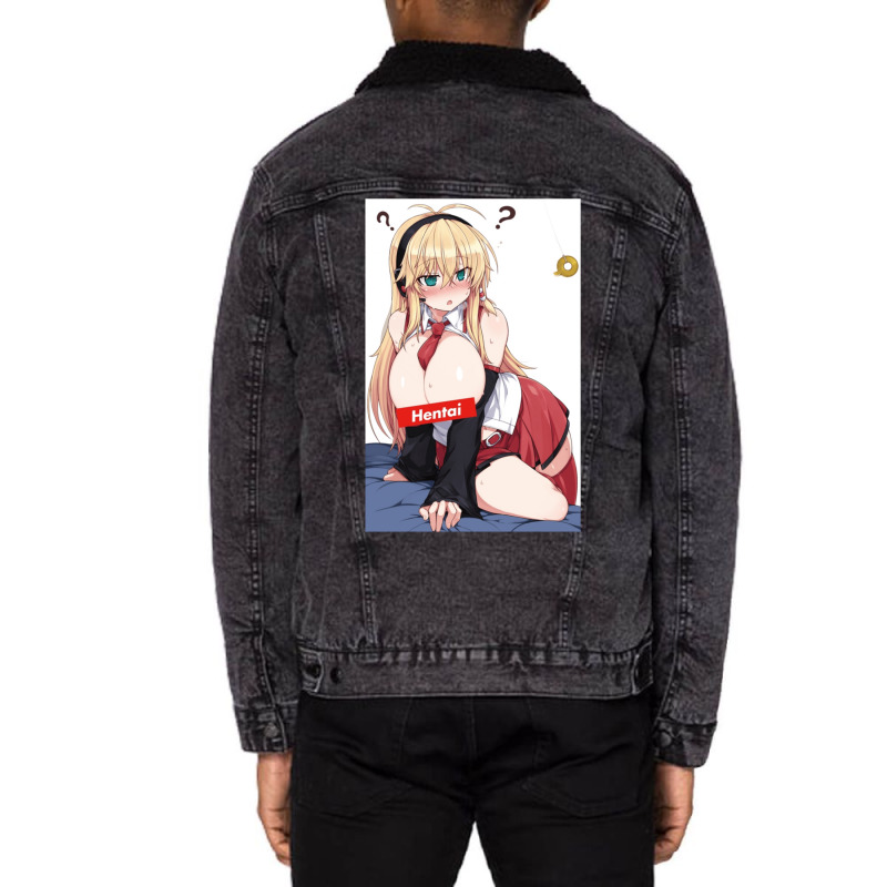 Hentaii Hypnotized Maki Poster Unisex Sherpa-Lined Denim Jacket by BarbaraJones | Artistshot