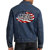 I Voted For Devin Townsend Funny United States Election Design For Str Men Denim Jacket | Artistshot