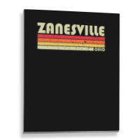 Zanesville Oh Ohio City Home Roots Retro 70s 80s Metal Print Vertical | Artistshot