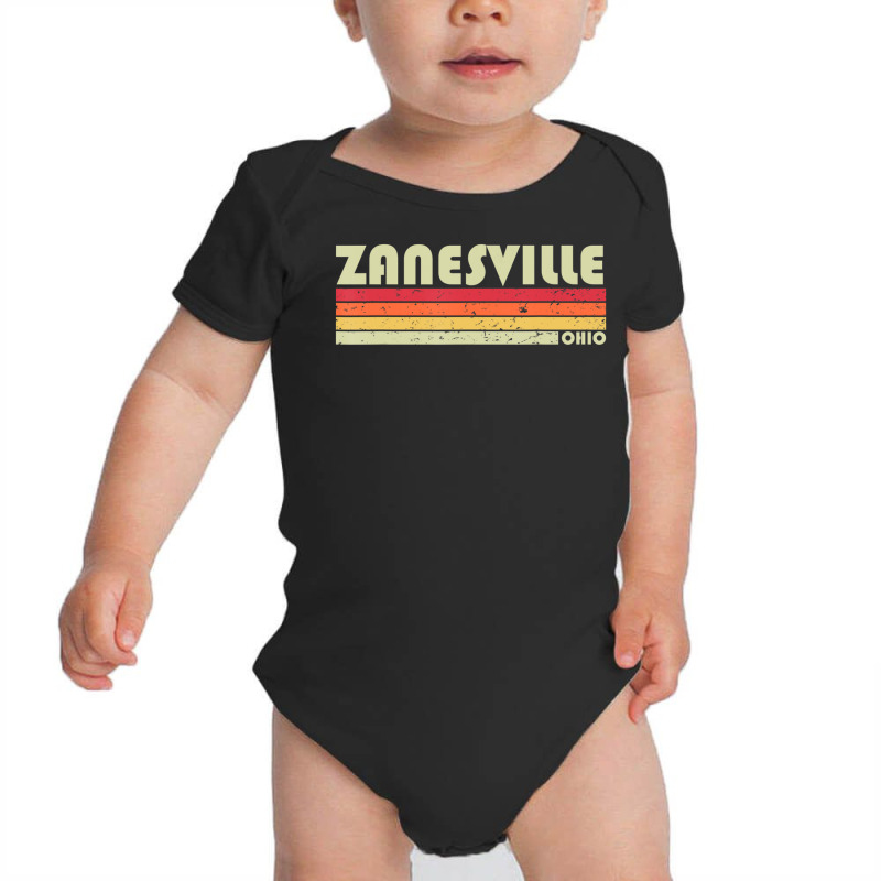 Zanesville Oh Ohio City Home Roots Retro 70s 80s Baby Bodysuit | Artistshot