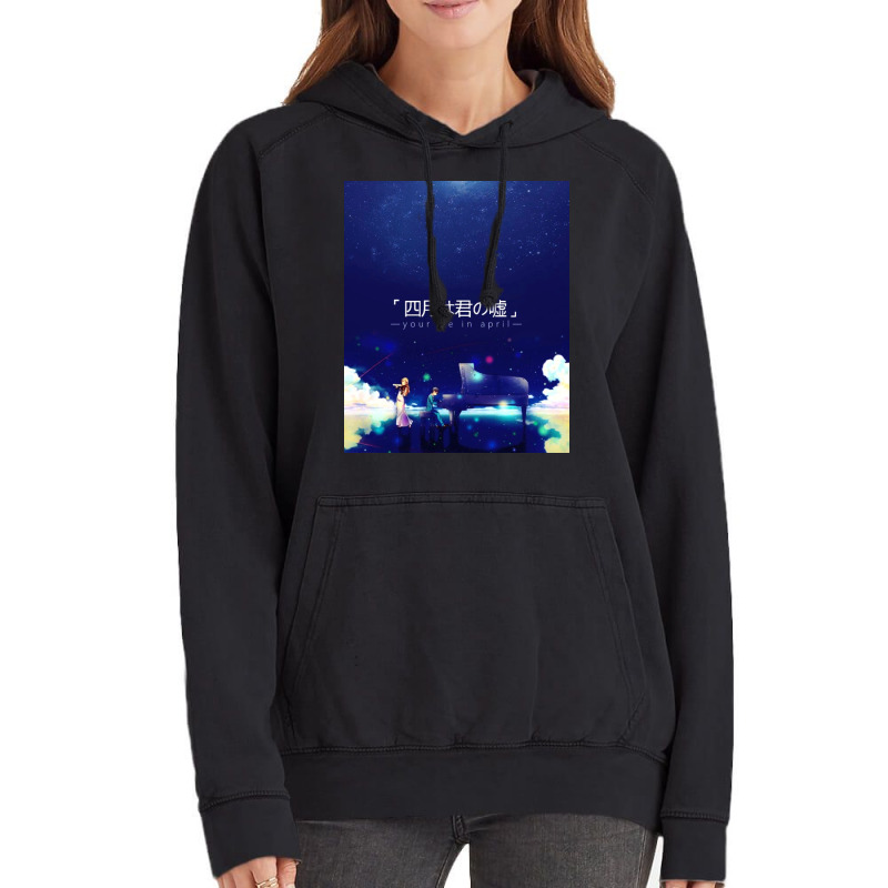 Hq Shigatsu Wa Kimi No Uso Poster Girl Vintage Hoodie | Artistshot