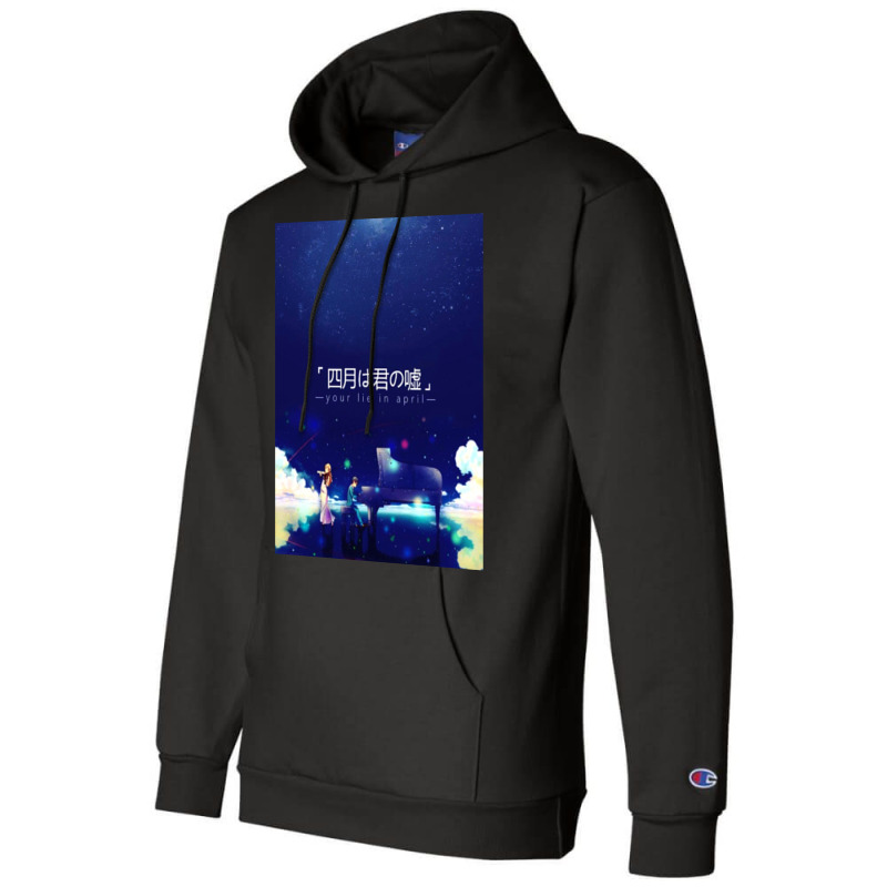 Hq Shigatsu Wa Kimi No Uso Poster Girl Champion Hoodie | Artistshot