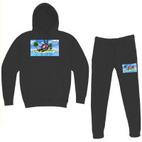 Kame House Poster Vintage Hoodie & Jogger Set | Artistshot