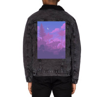 Trending Sauropelta Sunset Unisex Sherpa-lined Denim Jacket | Artistshot