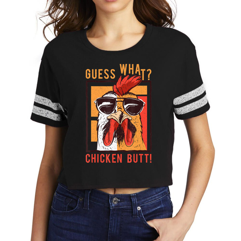 Guess What Chicken Butt! Dadsiblingsfriends Humor Scorecard Crop Tee by Min05 | Artistshot