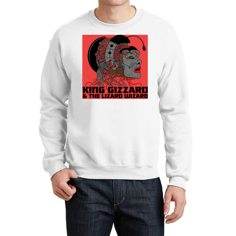 King Gizzard And The Lizard Wizard Usa Amp Canada 2019red Poster Music Crewneck Sweatshirt | Artistshot