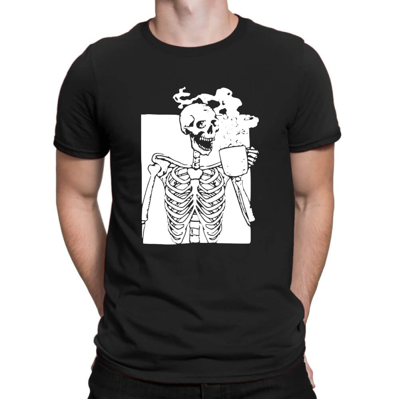 Skeleton Drink Coffee Halloween T-shirt | Artistshot