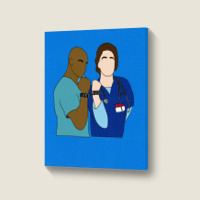 Jd And Turk Man Love  T Green Portrait Canvas Print | Artistshot