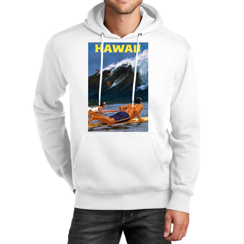 Hawaii Vintage Travel Poster Restored Rb Unisex Hoodie by ronaldojon | Artistshot