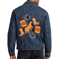 Cowboy Horse Riding Barrel Racing Classic Tshirt Red Men Denim Jacket | Artistshot