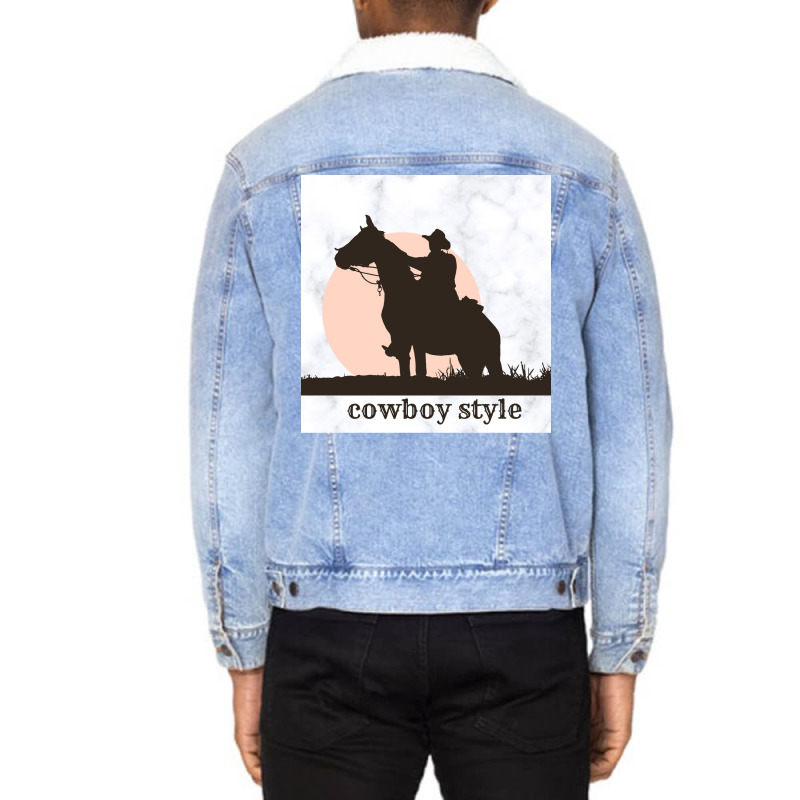 Cowboy Life Chiffon Top Vintage Unisex Sherpa-Lined Denim Jacket by milabtowerp | Artistshot