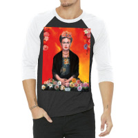 Frida Kahlo Painting Flower 3/4 Sleeve Shirt | Artistshot