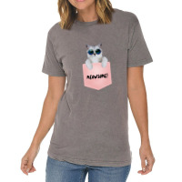 A Cool Cat In A Pocket Vintage T-shirt | Artistshot