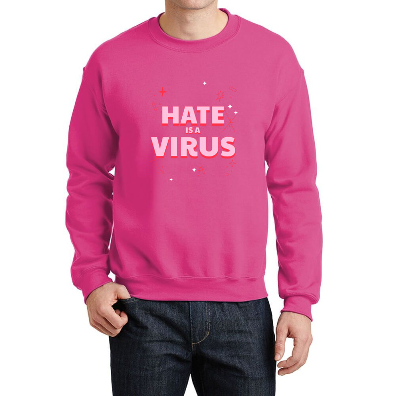 Hate Text Crewneck Sweatshirt by alecy soon | Artistshot