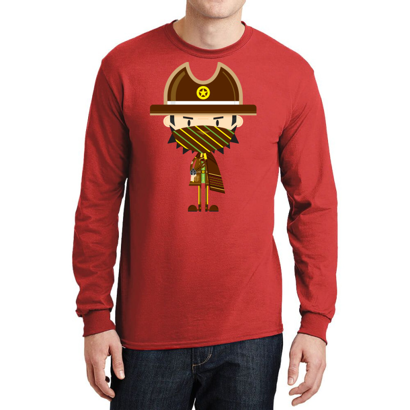 Cute Cartoon Cowboy Sheriff In Poncho Classic Tshirt Cool Long Sleeve Shirts by milabtowerp | Artistshot