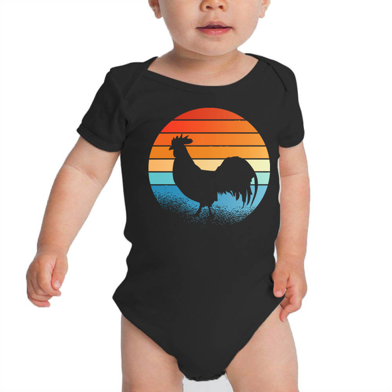 Sunset Rooster T  Shirt Sunset Rooster Gift Ideas T  Shirt Baby Bodysuit by jacobsonconstantin86 | Artistshot