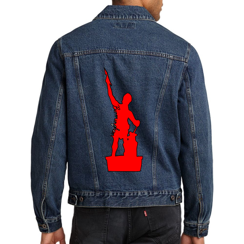 Vulcan Birmingham Alabama Red Men Denim Jacket by LuceroCrystalMurillo | Artistshot