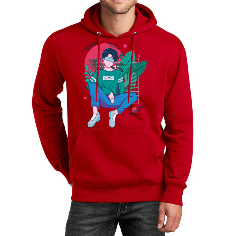 Chilling Anime Boy Tshirt Classique Green Unisex Hoodie by jorsievinettc | Artistshot