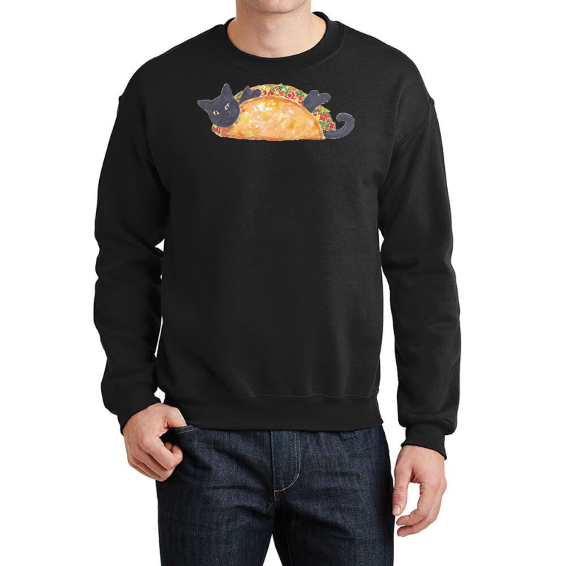 Taco Cat Paintingwatercolor T Shirt Crewneck Sweatshirt | Artistshot