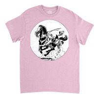 Cowboy Falling From Horse Classic Tshirt Red Classic T-shirt | Artistshot