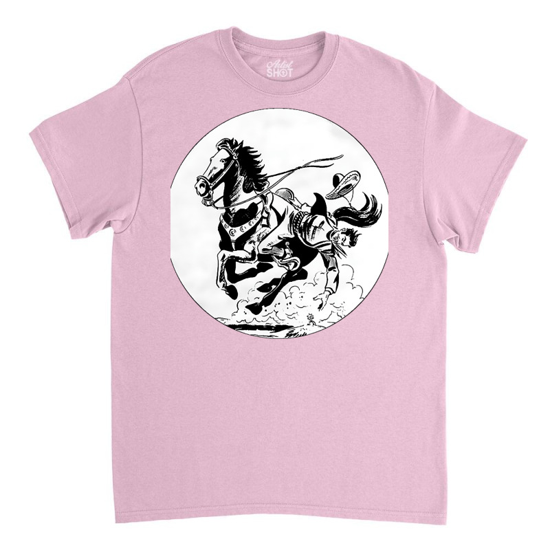 Cowboy Falling From Horse Classic Tshirt Red Classic T-shirt by blumenrubanq | Artistshot