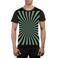 Limited Edition Op-art Sun In Green And Black Graphic T-shirt | Artistshot