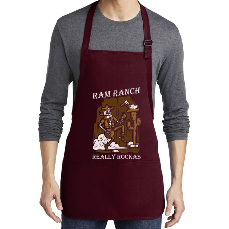 Ram Ranch Really Rocks Ram Ranch Ram Ranch Lyrics   Cool Blue Medium-length Apron | Artistshot