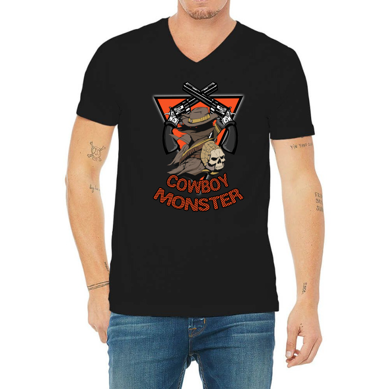 Cowboy Monster Classic Tshirt Nature V-Neck Tee by blumenrubanq | Artistshot