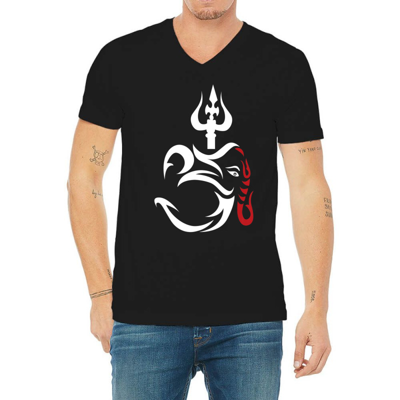 Limited Edition Om-ganesha And Lord Shiva Divine Trident Trishul V-neck Tee | Artistshot