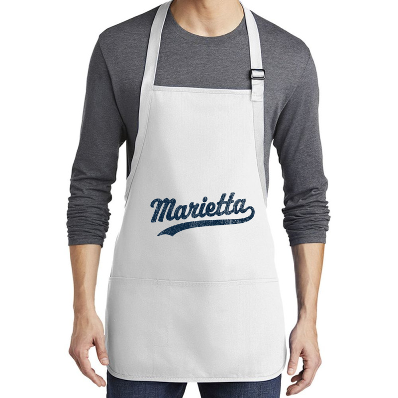 Marietta Georgia Ga Vintage Sports Graphic Premium T Shirt Medium-length Apron | Artistshot