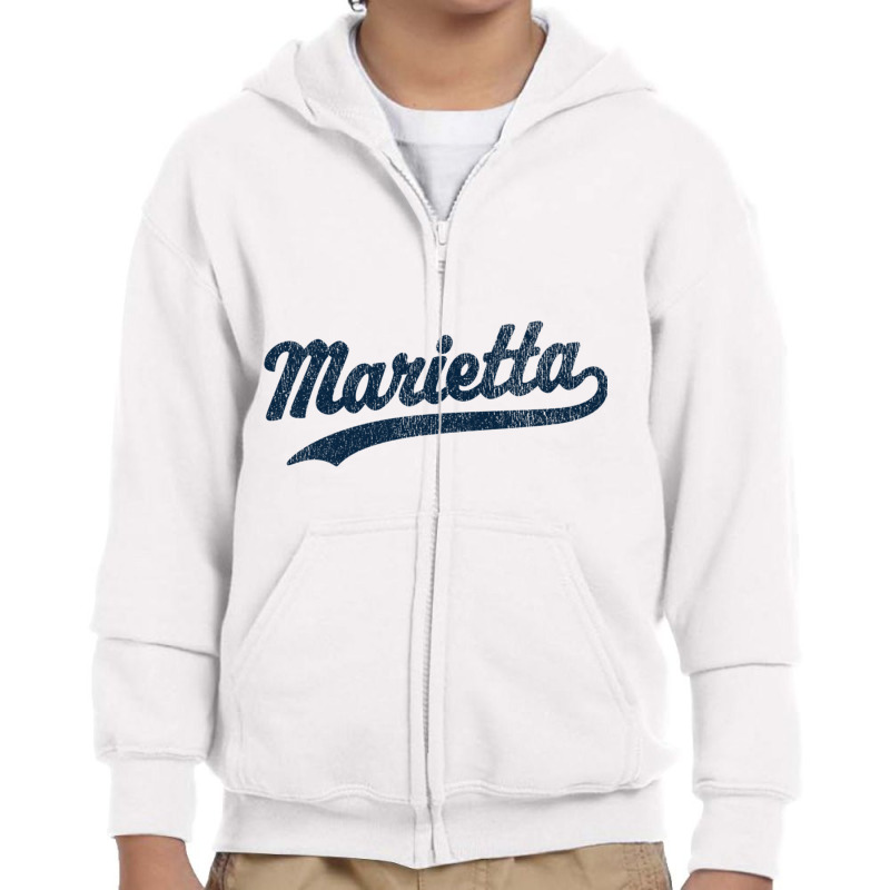 Marietta Georgia Ga Vintage Sports Graphic Premium T Shirt Youth Zipper Hoodie | Artistshot