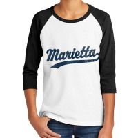 Marietta Georgia Ga Vintage Sports Graphic Premium T Shirt Youth 3/4 Sleeve | Artistshot