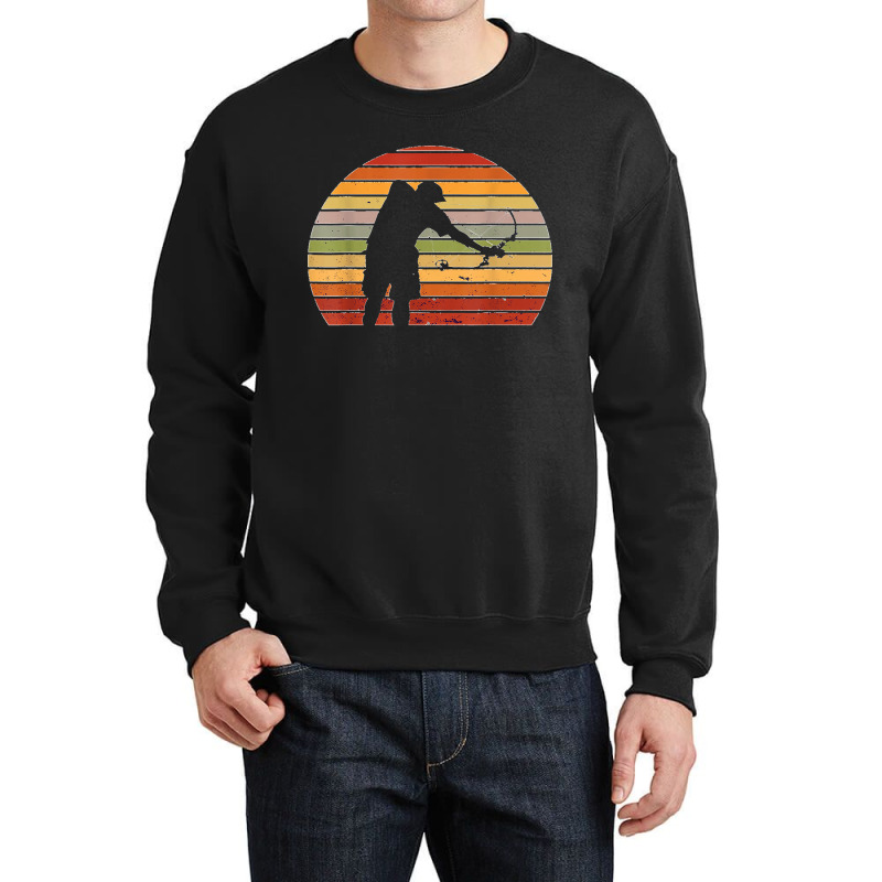 Bowfisher Vintage Retro Bowfisher Shoot Fish Bow Hunter Crewneck Sweatshirt | Artistshot