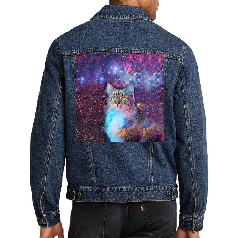 Cat Mars Men Denim Jacket by Lorett | Artistshot