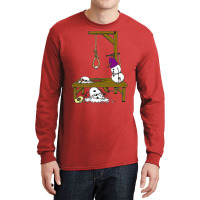 Snowman Hangin   Vintage Funny Long Sleeve Shirts | Artistshot