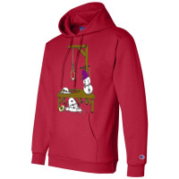 Snowman Hangin   Vintage Funny Champion Hoodie | Artistshot