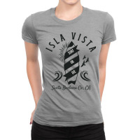 Planche De Surf Rétro Isla Vista Santa Barbara Co. California   Noir Ladies Fitted T-shirt | Artistshot