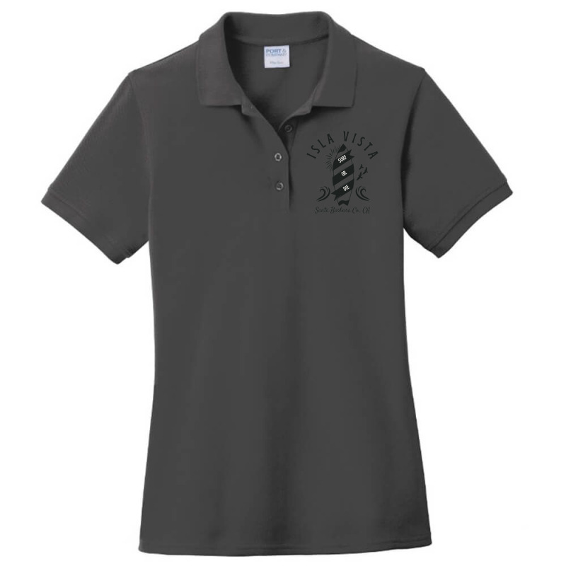 Planche De Surf Rétro Isla Vista Santa Barbara Co. California   Noir Ladies Polo Shirt by akangapiyose9 | Artistshot