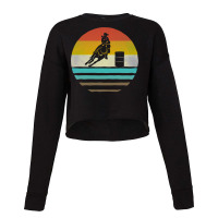 Retro Vintage Barrel Racing Sport Horse Cowboy Gift   Stars Nature Cropped Sweater | Artistshot