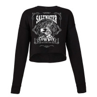 Saltwater Cowboy 1   Quote Vintage Cropped Sweater | Artistshot